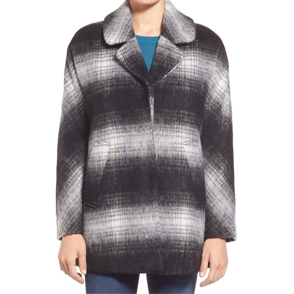 Sam Edelman 'Erin' Blurry Plaid Coat - Picture 8 of 8
